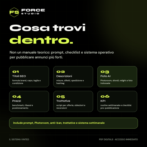 Il Sistema Vinted - cosa include nel prodotto digitale
