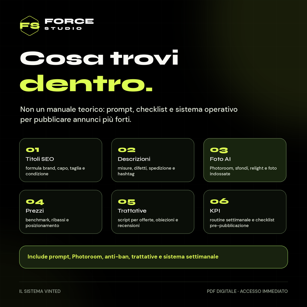 Il Sistema Vinted - cosa include nel prodotto digitale