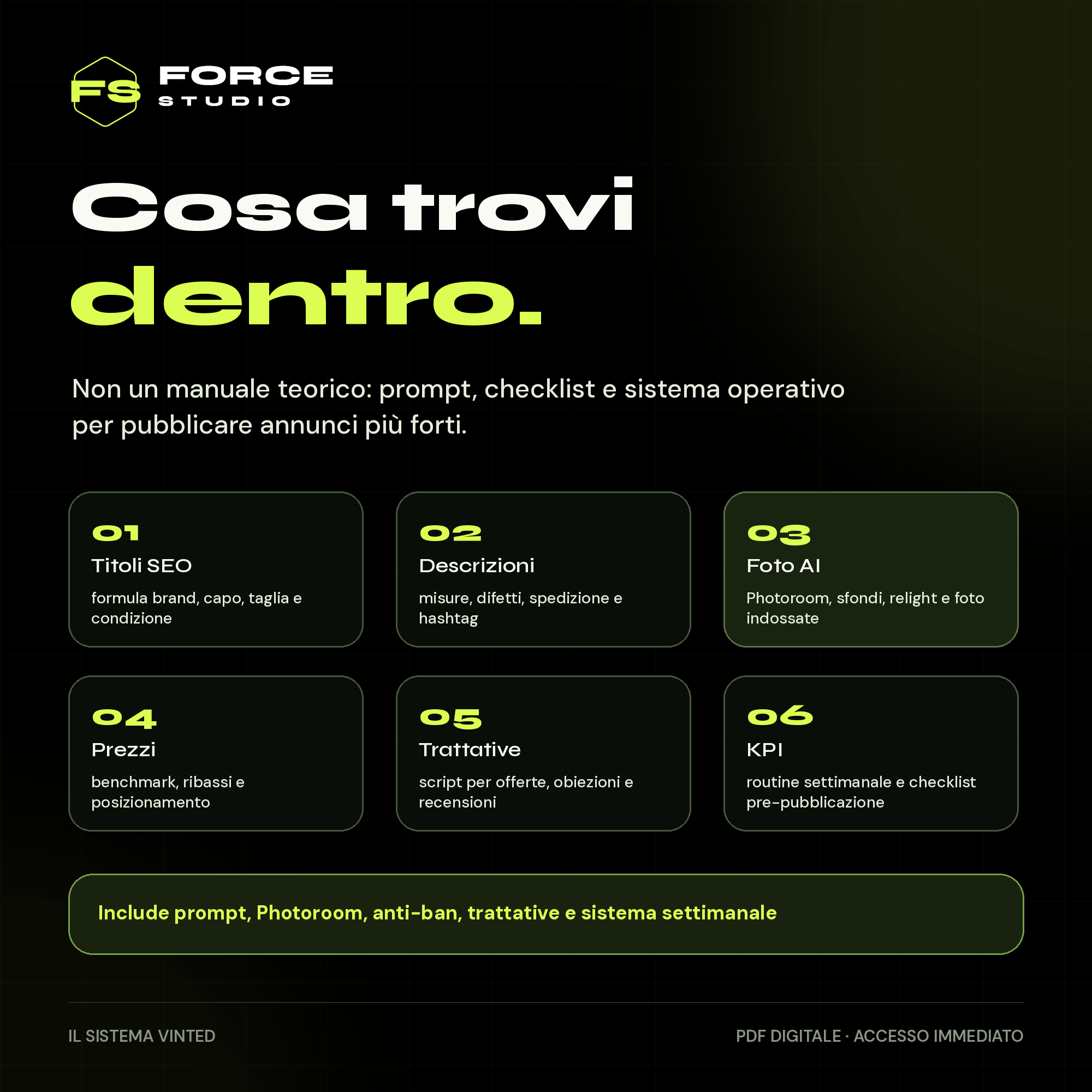 Il Sistema Vinted - cosa include nel prodotto digitale