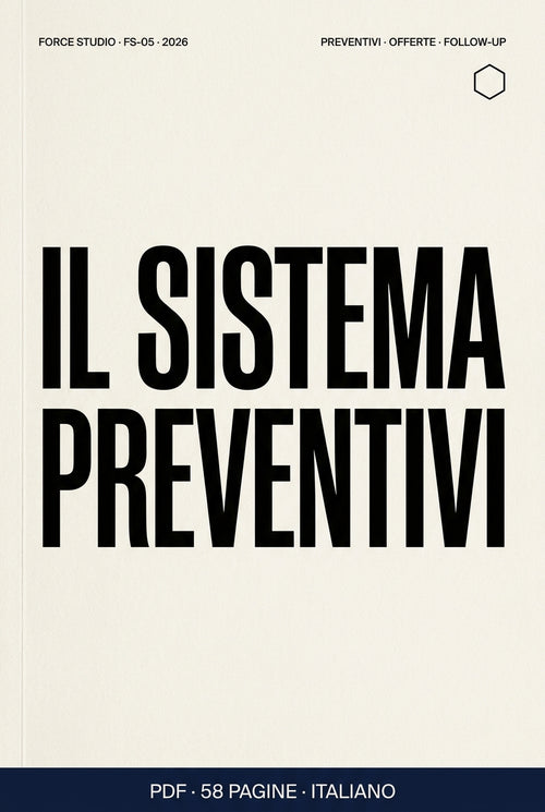 Il Sistema Preventivi - cover prodotto digitale Force Studio