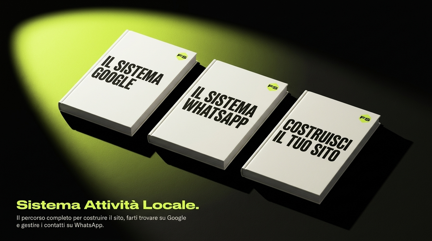 Sistema Attività Locale - bundle Sito Google WhatsApp Force Studio editorial product shot