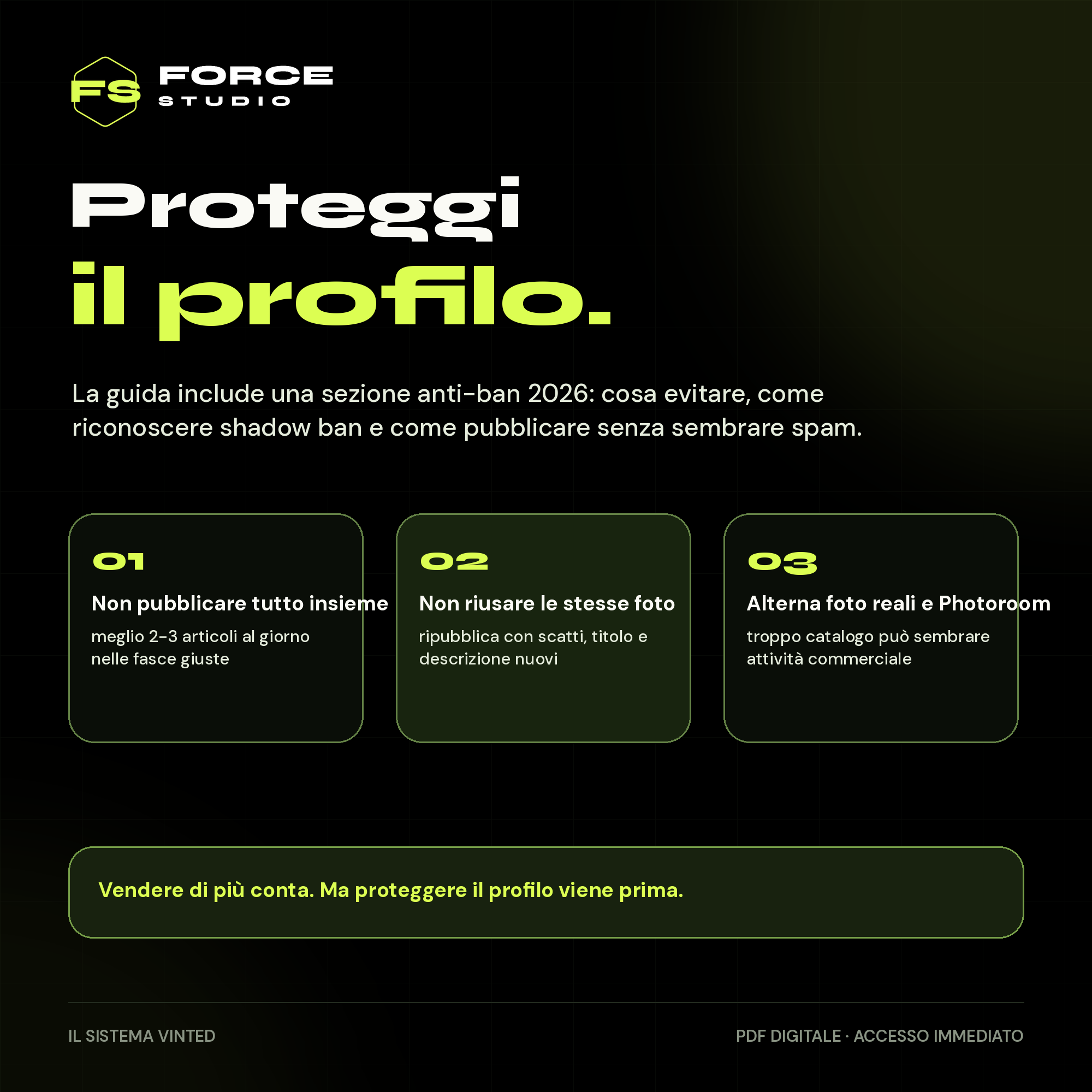 Il Sistema Vinted - proteggi il profilo anti ban e shadow ban