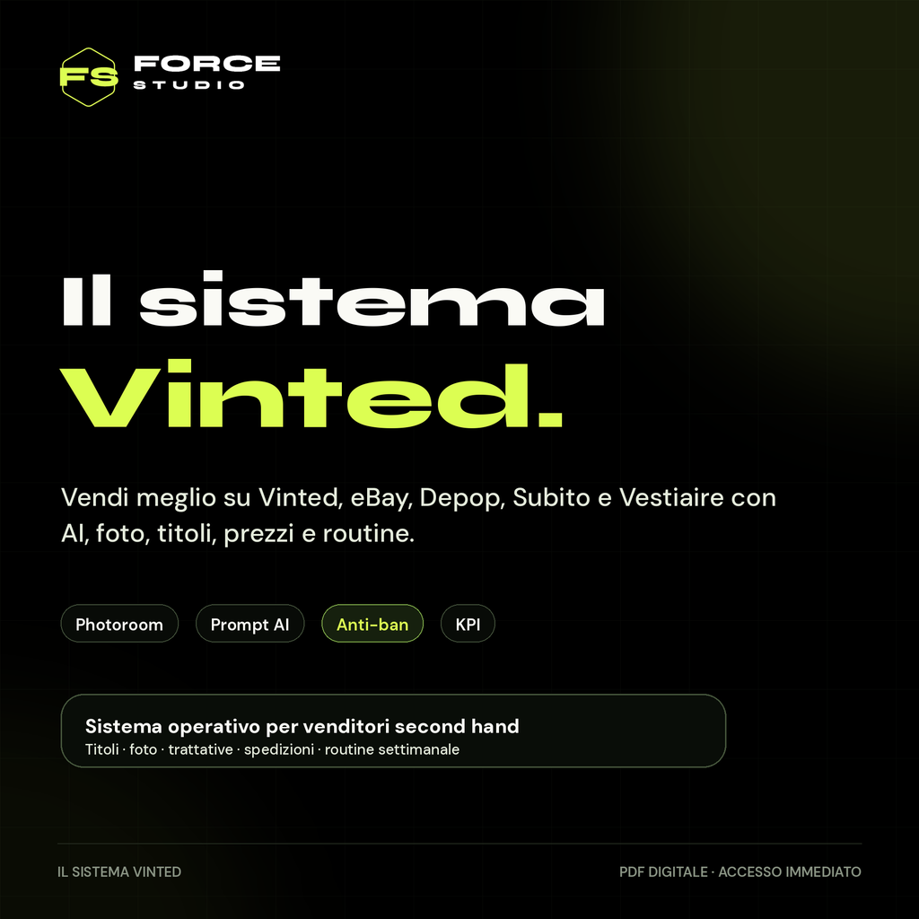 Il Sistema Vinted - cover prodotto digitale Force Studio